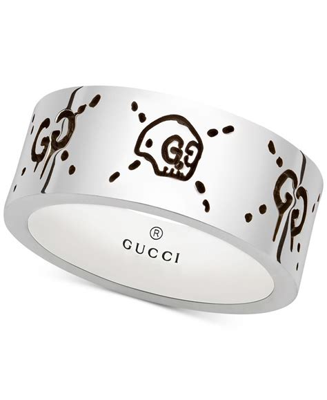 mens black gucci ring|Gucci ghost ring men.